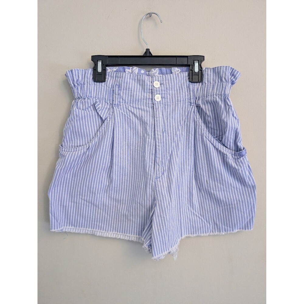 Esprit Vintage Blue Pinstripe Cotton Shorts Size 15 Teen